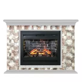 Электрокамин с широким очагом 3D Glenrich