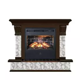 Электрокамин с широким очагом 3D Glenrich