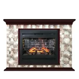 Электрокамин с широким очагом 3D Glenrich