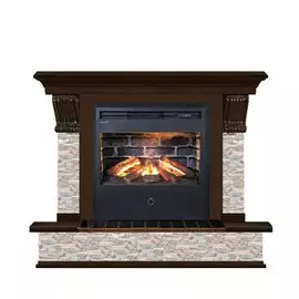 Электрокамин с широким очагом 3D Glenrich