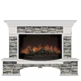 Электрокамин с широким очагом 2D Glenrich