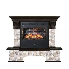 Электрокамин с широким очагом 3D Glenrich