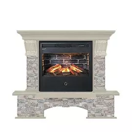 Электрокамин с широким очагом 3D Glenrich