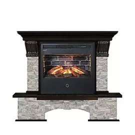 Электрокамин с широким очагом 3D Glenrich