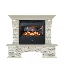 Электрокамин с широким очагом 3D Glenrich