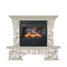 Электрокамин с широким очагом 3D Glenrich