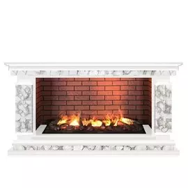 Электрокамин с широким очагом 3D Glenrich