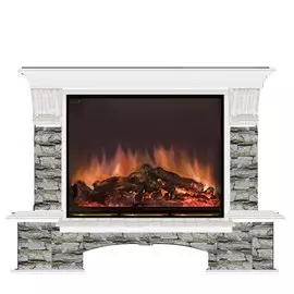 Электрокамин с широким очагом 2D Glenrich