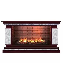 Электрокамин с широким очагом 3D Glenrich