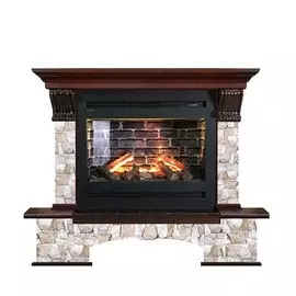 Электрокамин с широким очагом 3D Glenrich