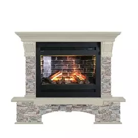 Электрокамин с широким очагом 3D Glenrich