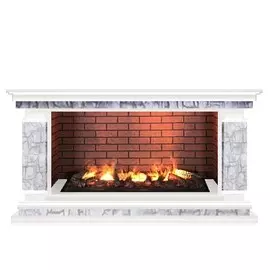 Электрокамин с широким очагом 3D Glenrich