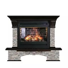 Электрокамин с широким очагом 3D Glenrich