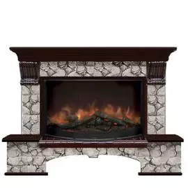 Электрокамин с широким очагом 2D Glenrich