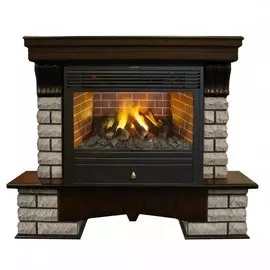 Электрокамин с широким очагом 3D Real-Flame