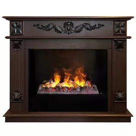 Электрокамин с широким очагом 3D Real-Flame