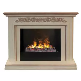 Электрокамин с широким очагом 3D Real-Flame