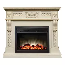 Электрокамин с широким очагом 2D Real-Flame