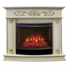 Электрокамин с широким очагом 2D Real-Flame