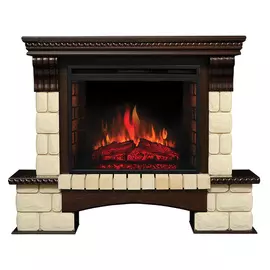 Электрокамин с широким очагом 2D Real-Flame