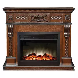 Электрокамин с широким очагом 2D Real-Flame