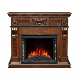 Электрокамин с широким очагом 2D Real-Flame