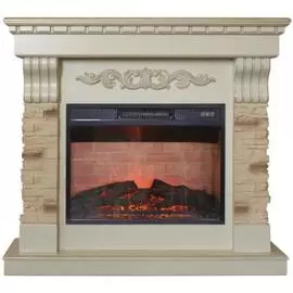 Электрокамин с широким очагом 2D Real-Flame