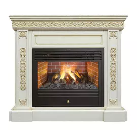 Электрокамин с широким очагом 3D Real-Flame