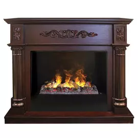 Электрокамин с широким очагом 3D Real-Flame