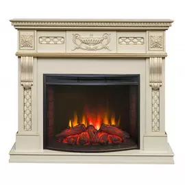 Электрокамин с широким очагом 2D Real-Flame