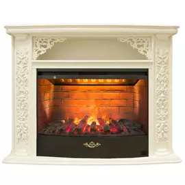 Электрокамин с широким очагом 3D Real-Flame