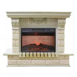 Электрокамин с широким очагом 2D Real-Flame