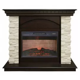 Электрокамин с широким очагом 2D Real-Flame