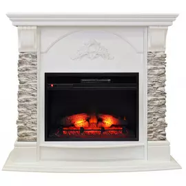 Электрокамин с широким очагом 2D Real-Flame