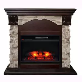 Электрокамин с широким очагом 2D Real-Flame