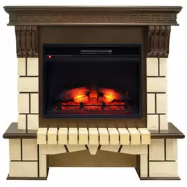 Электрокамин с широким очагом 2D Real-Flame