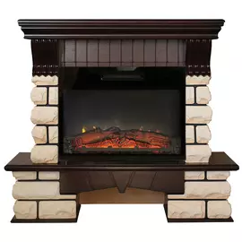 Электрокамин с широким очагом 2D Real-Flame