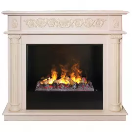 Электрокамин с широким очагом 3D Real-Flame