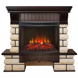 Электрокамин с широким очагом 2D Real-Flame