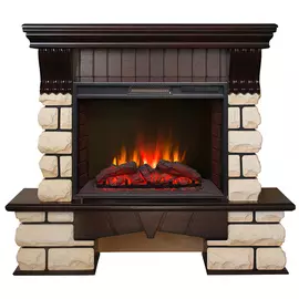 Электрокамин с широким очагом 2D Real-Flame