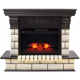 Электрокамин с широким очагом 2D Real-Flame