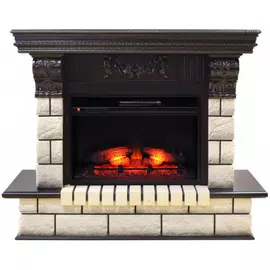 Электрокамин с широким очагом 2D Real-Flame