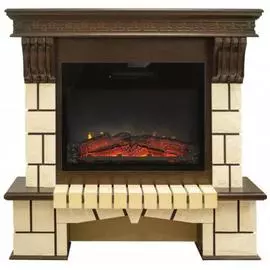 Электрокамин с широким очагом 2D Real-Flame