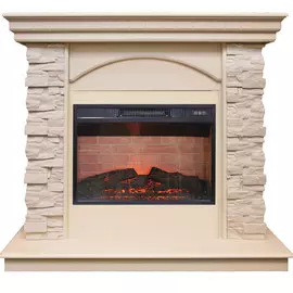 Электрокамин с широким очагом 2D Real-Flame