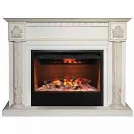 Электрокамин с широким очагом 3D Real-Flame