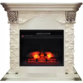 Электрокамин с широким очагом 2D Real-Flame