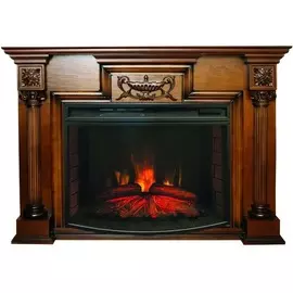 Электрокамин с широким очагом 2D Real-Flame