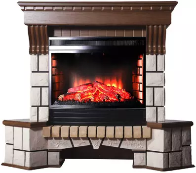 Электрокамин с классическим очагом 3D InterFlame