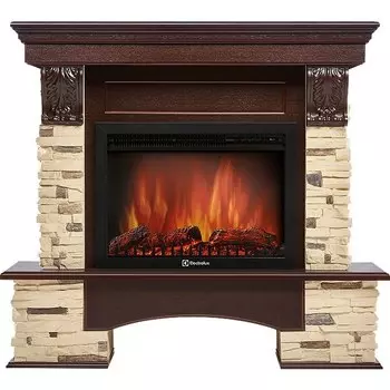 Электрокамин с широким очагом 2D Electrolux