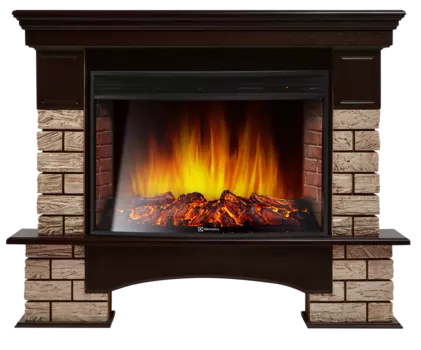 Электрокамин с широким очагом 2D Electrolux